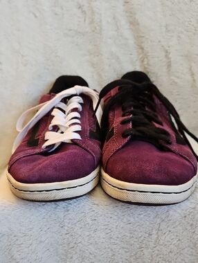 Vans Purple Suede Mens Sneakers with Black Accent